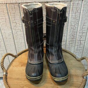 Sorel Winter Fancy Tall women's boots in a brown and black 9.5